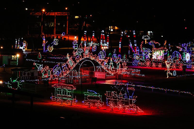 Aerial View Showing Several Light Displays 1